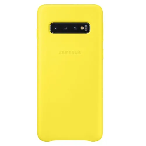 Samsung Leather Cover för Samsung Galaxy S10 – Gul
