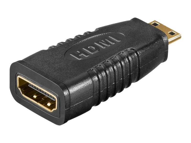 Goobay HDMI™-adapter, Guldpläterad (4K @ 60 Hz) HDMI™-uttag (typ A) > HDMI™-minikontakt (typ C)