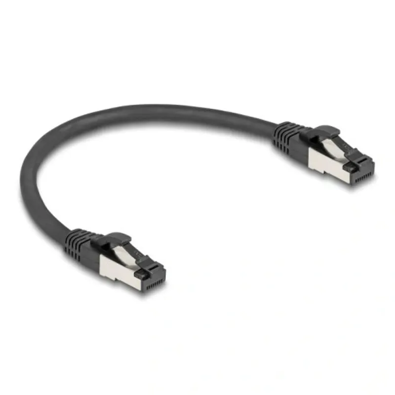Delock RJ45 nätverkskabel Cat.8.1 S/FTP, upp till 40 Gbps, 0,25 m - svart