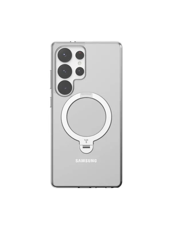 Torras Ostand Spin Series phone case for Samsung S25 Ultra (transparent)