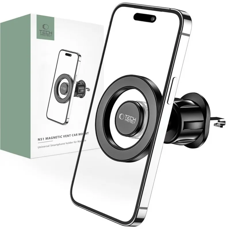 Tech-Protect N51 Car Phone Holder with MagSafe Air Vent - Black