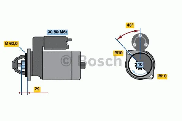Startmotor BOSCH 0 986 021 280