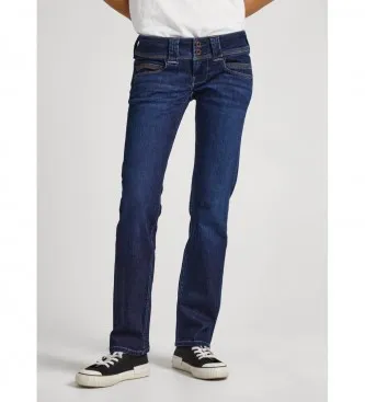 Pepe Jeans för kvinnor. PL204175CS7 Jeans Venus blå (33/34), Casual, Bomull, Denim, Hållbar
