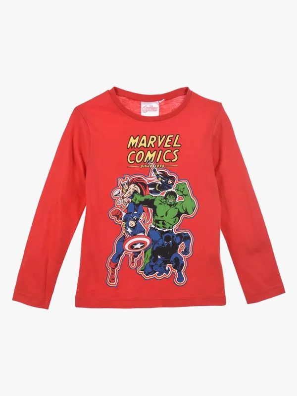 Marvels Avengers Classic Långärmad T-shirt, Röd, 10 år