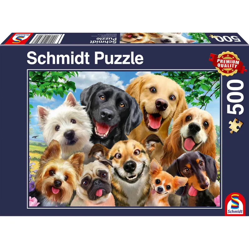 Dog Selfie Pussel 500 bitar Schmidt