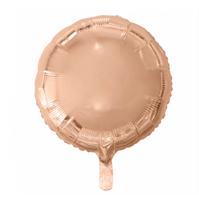Folieballong rund roseguld – 46 cm