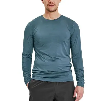 Bread and Boxers Active Long Sleeve Shirt Blå polyester X-Small Herr