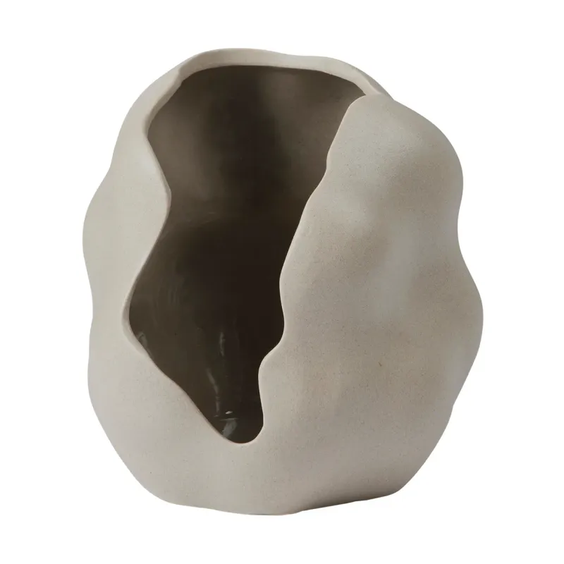 Broste Copenhagen Hekla Hurricane ljuslykta Dove grey, Ø16 cm