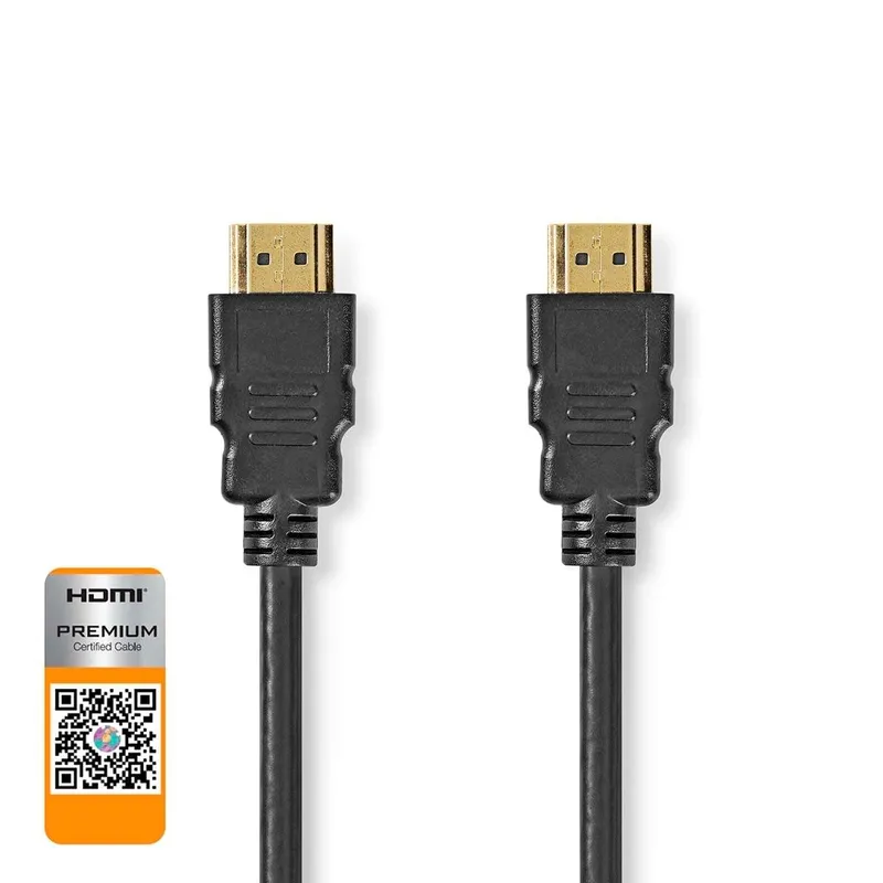 Premium High Speed HDMI ™ kabel med Ethernet | HDMI™ Kontakt | HDMI™ Kontakt | 4K@60Hz | 18 Gbps | 1.00 m | Rund | PVC | Svart (#6904)