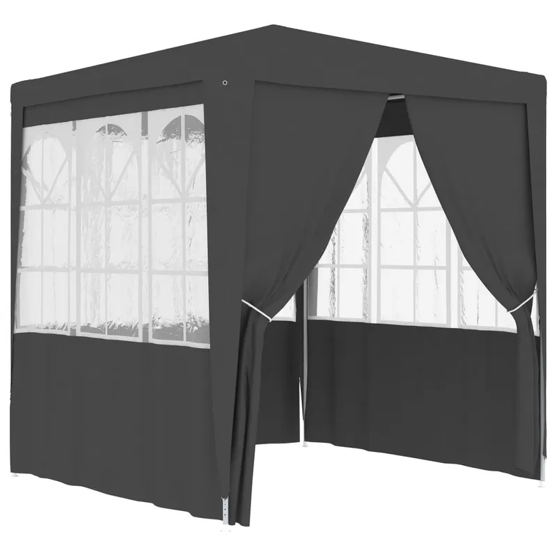 vidaXL Professionellt partytält med väggar 2,5×2,5 m antracit 90 g/m²