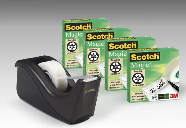 3M Table Dispenser C60 +4 pcs. 19mmx33m black