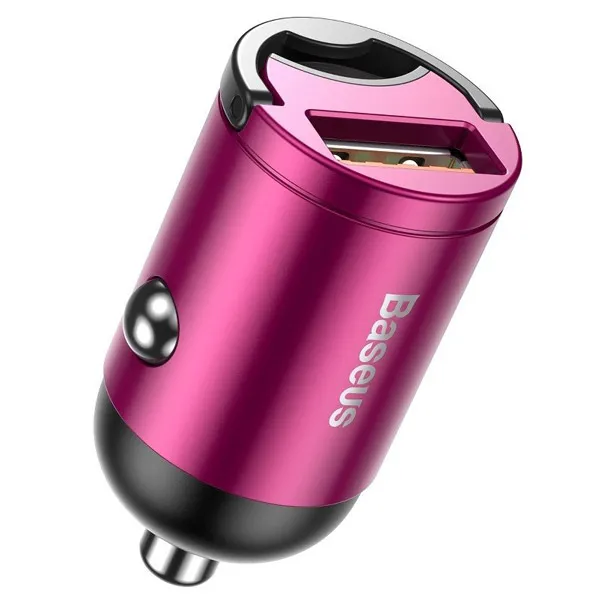 Snabbladdning – Billaddare för mobil USB-Port 30W – Rosa