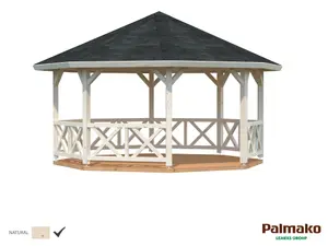 Palmako Betty Paviljong 18 m², utan golv, obehandlad