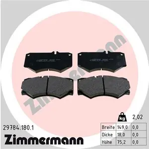 Bromsbelägg ZIMMERMANN 29784.180.1