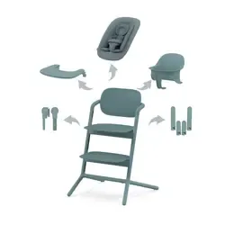 Cybex Lemo 4-in-1 Matstol inkl. Babysitter, Babyset och Bricka, Stone Blue