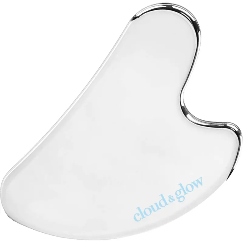 Cloud & Glow Heart Gua Sha Stainless Steel Silver – 1 pcs