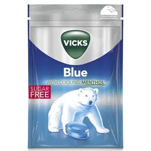 Vicks Blue with cooling menthol Sockerfri 72 g