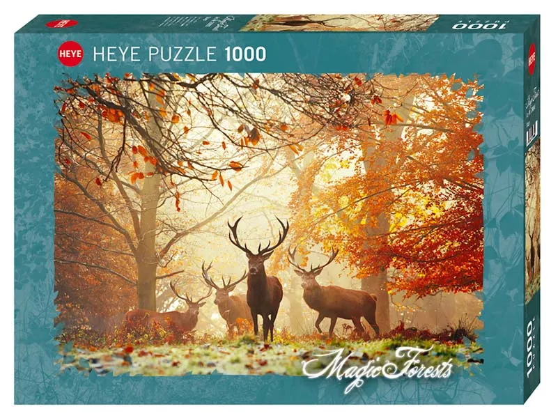 Pussel – Magic Forest – Kronhjortar i Glänta 1000 Bitar
