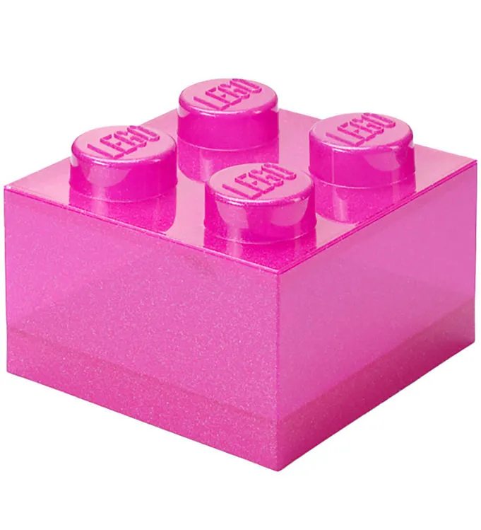 LEGO® Storage Förvaringslåda - 4 Knoppar - Glitter Medium+ Viole