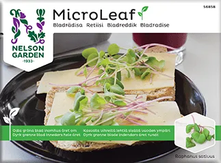 Micro Leaf, Bladrädisa, Sangria - Raphanus sativus