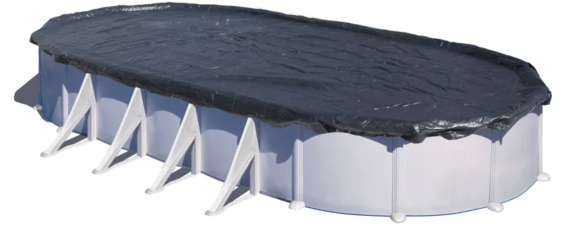 GRE Pool Cover Winter for Oval Pool Size 610 x 375 cm