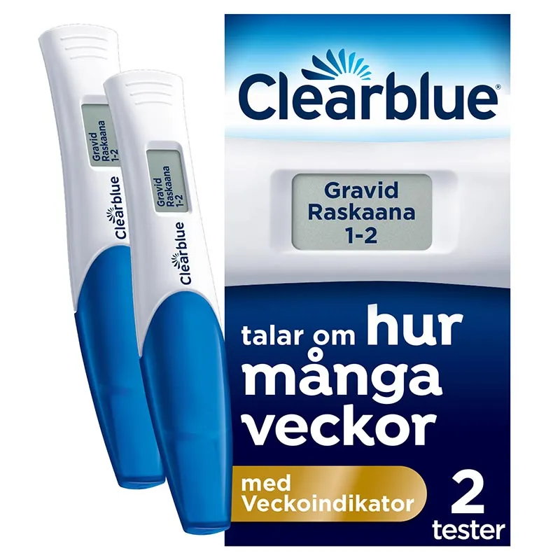 2-pack Clearblue Digitalt Graviditetstest med Veckoindikator