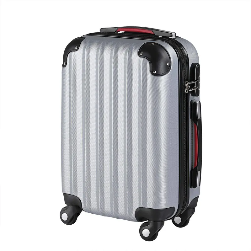 Hård resväska, silver, 34L, ABS-plast