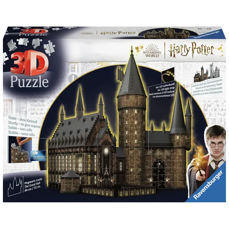 3D Pussel Night Edition – Hogwarts Slott Great Hall 540 Bitar