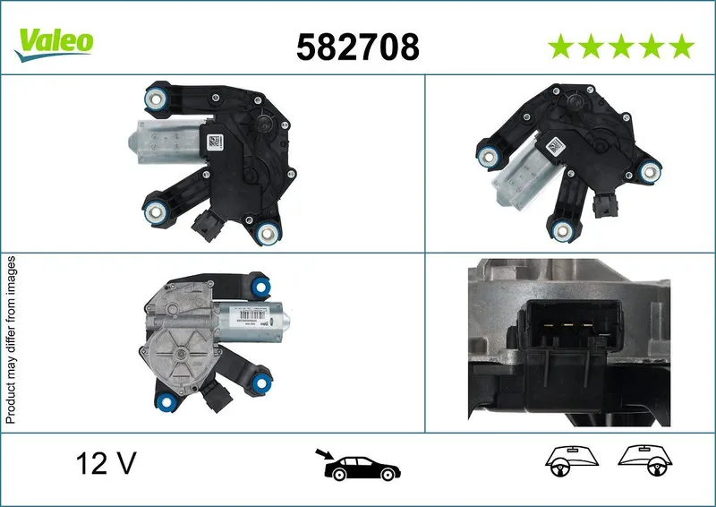 Vindrutetorkarmotor VALEO 582708