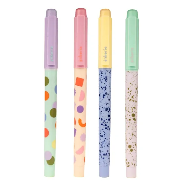 Överstrykningspennor Suddbara 4-pack Inkerie