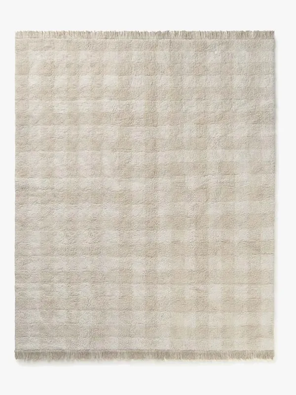 LorenaCanals Tvättbar Vichy Barnmatta 90×120 cm, Ivory, Barnrum