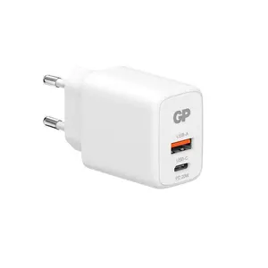GP Batterier Wallcharger WM2B PD 20W USB-A + USB-C White
