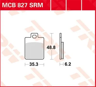 Bromsbelägg TRW MCB827SRM