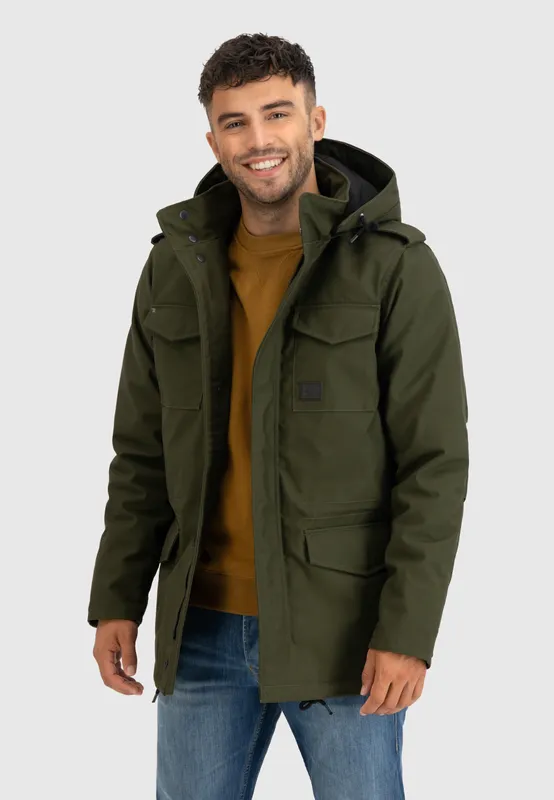 Vintage Industries Darren Parka Jacka Oliv (#7610)