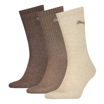 Puma Strumpor - 3-pack - Regular Crew - Light Brown Melerad