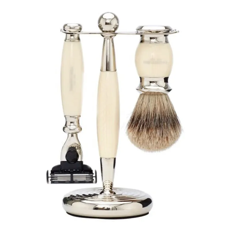 Truefitt & Hill Edwardian Shaving Set – Ivory – Gillette Mach3