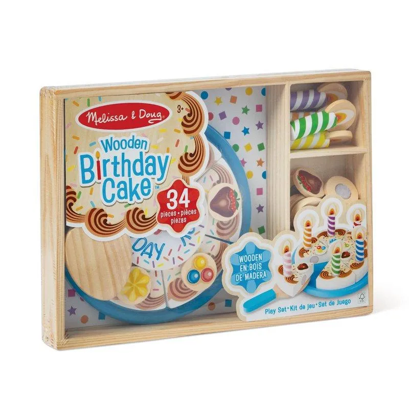 Födelsedagstårta i Trä Melissa & Doug