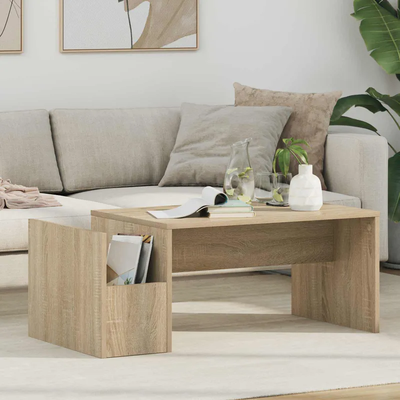 vidaXL Kaffeebord Sonoma-ek 90 x 45 x 35 cm Konstruerat trä