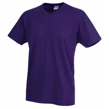 Stedman Classic V-Neck Men T-shirt Lila bomull Small Herr