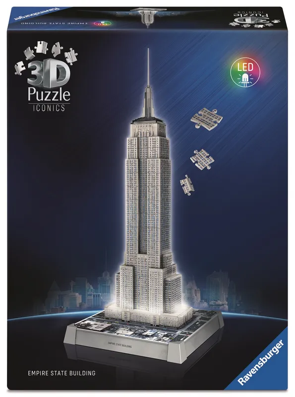 Iconic Empire State Building Light 3D-Pussel 216 Bitar, Ravensburger