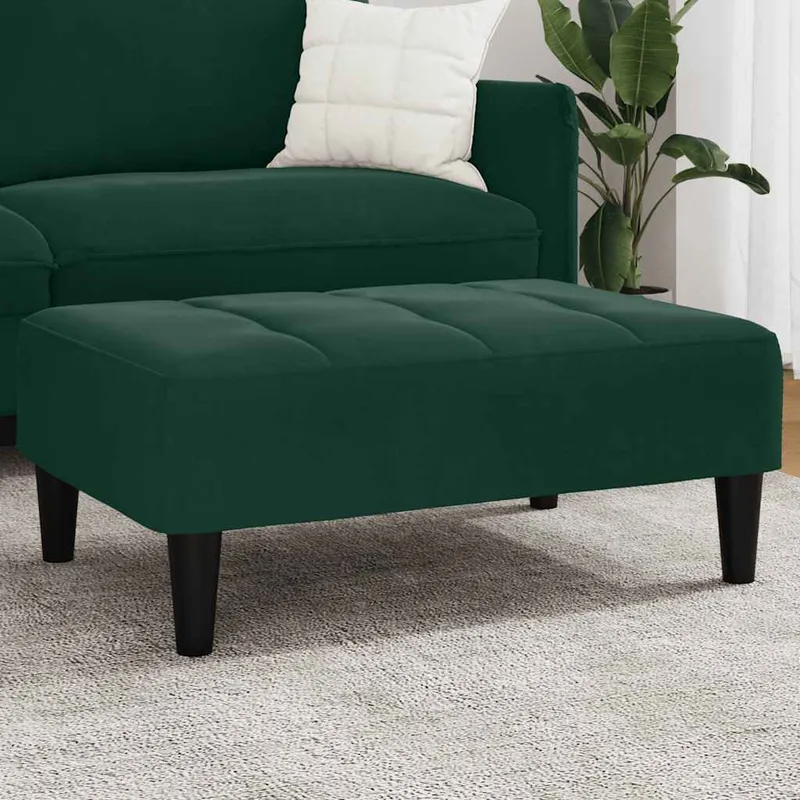 vidaXL Fotpall mörkgrön 77x55x31 cm sammet (#1889)