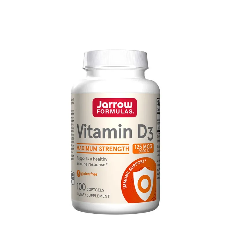 Jarrow Formulas - Vitamin D3, 5000 IE, 100 mjukkapslar