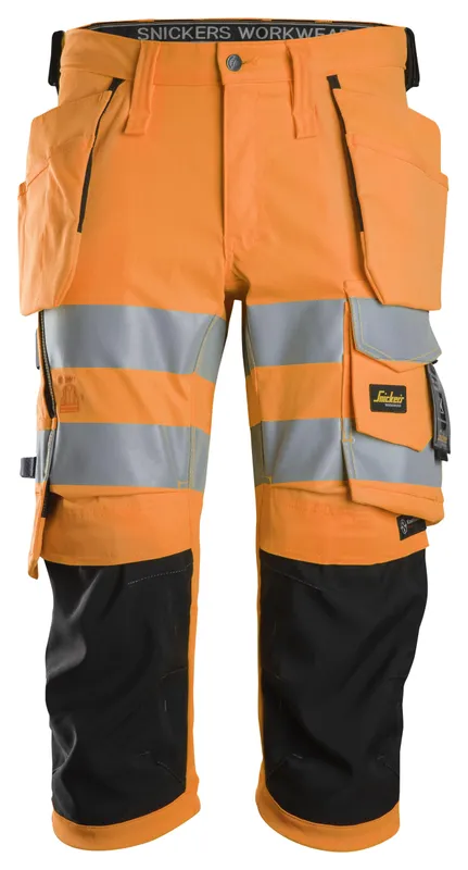 Snickers Workwear 6138 Piratbyxa varsel, orange/svart Varsel, Orange/Svart