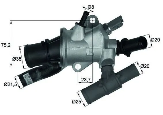 MAHLE TI 166 88 Termostat, kylvätska