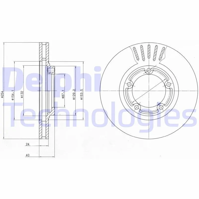 Bromsskiva DELPHI BG4098