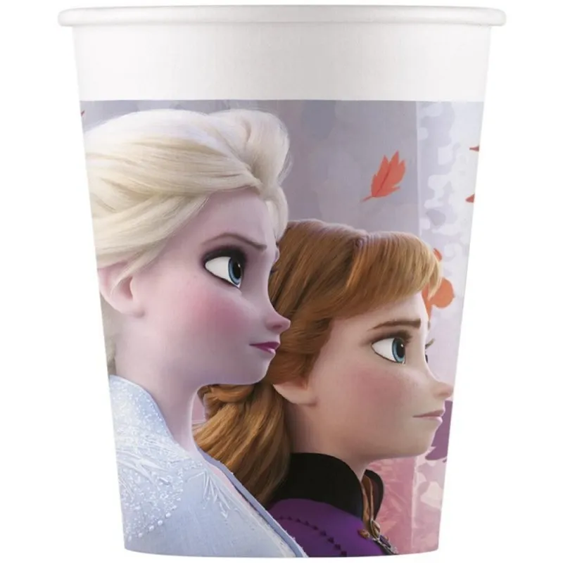 Frozen 2 pappersmuggar - 8-pack med Anna och Elsa