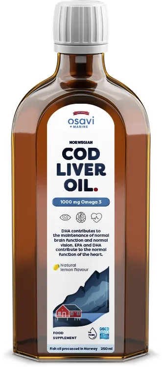 Osavi - Norsk Torskleverolja med Citron, 1000 mg Omega 3 - 250 ml