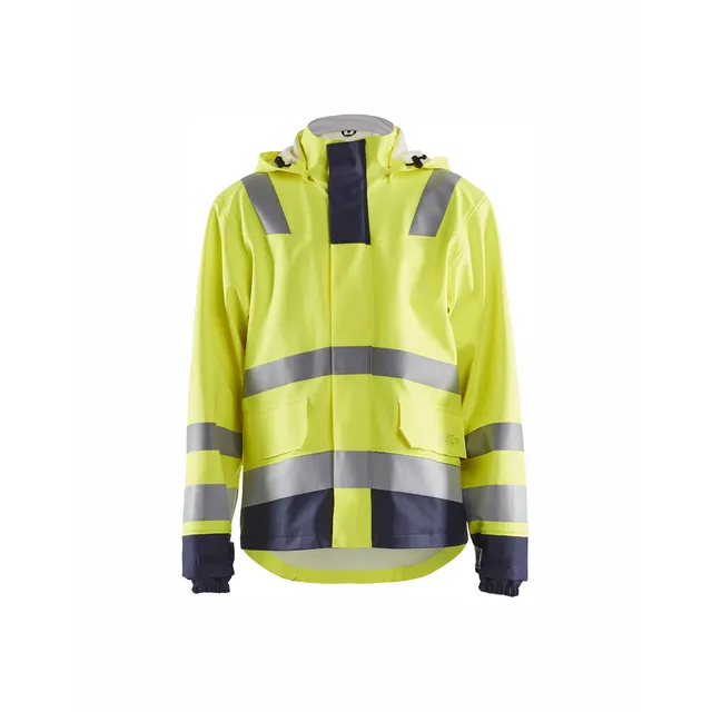 REGNJACKA 4313 2022 FLAMSKYDD LEVEL 2 VARSELGUL/MARIN XXXL | Beijerbygg Byggmaterial