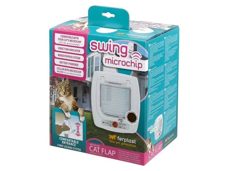 Kattlucka Swing Microchip Brun