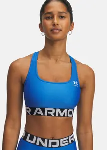 Under Armour BH Mid Branded Sport Bra Blå polyester Small Dam